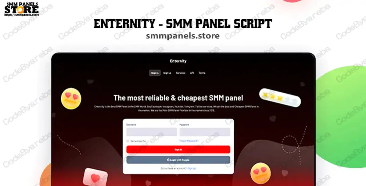 Enternity V4 – Advanced SMM Panel Script