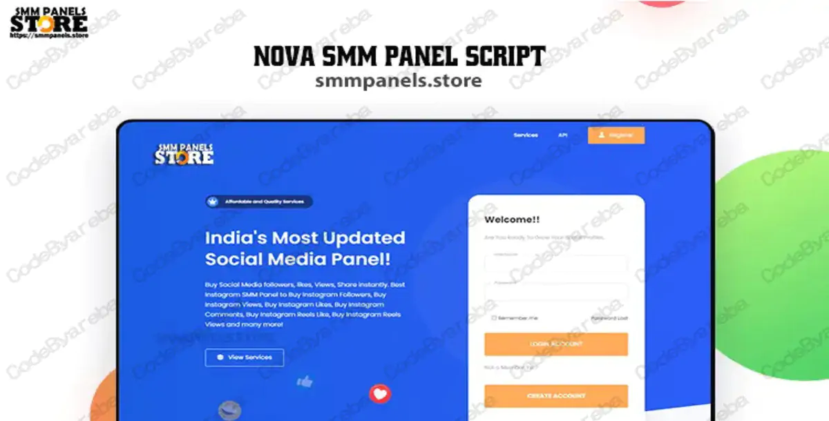 Nova Panel V2 – Premium SMM Panel Script