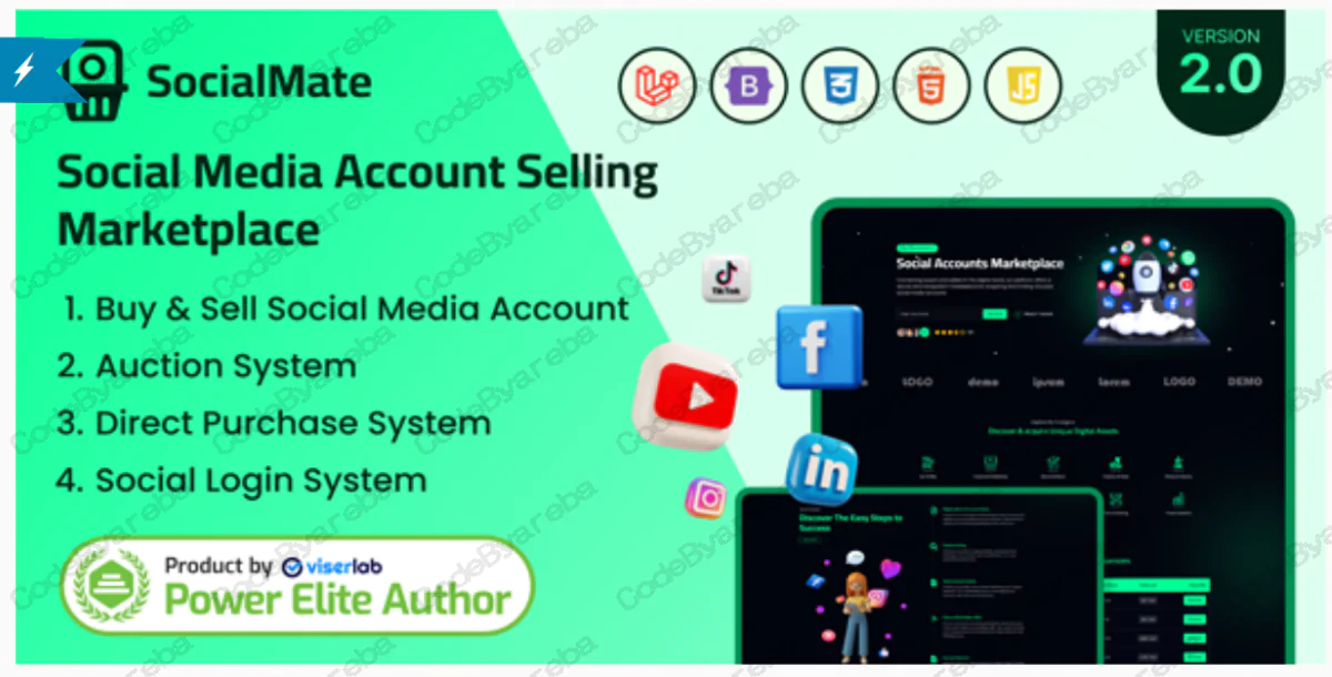 SocialMate - Social Media Account Selling Marketplace