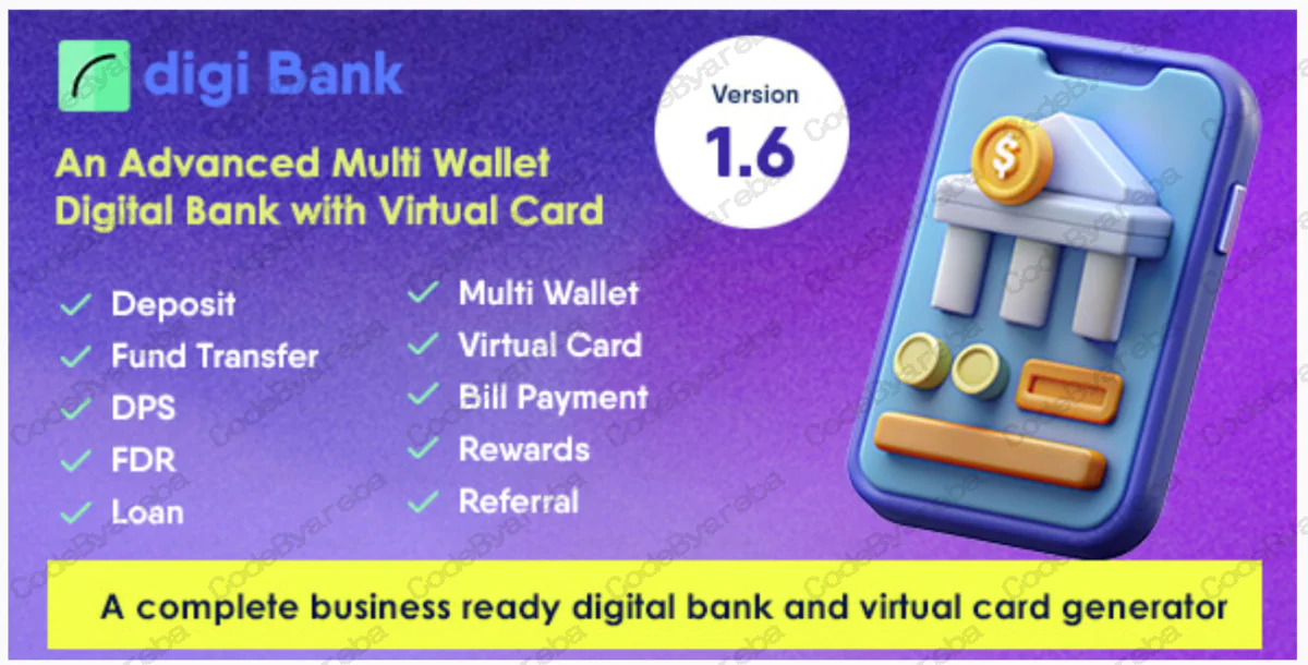 Digibank - Advanced Multi Wallet Digital Banking System with Virtual Card and Rewards