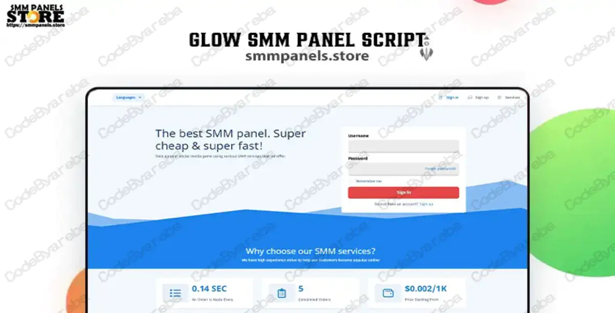 Glow Panel – Perfect SMM Panel Script