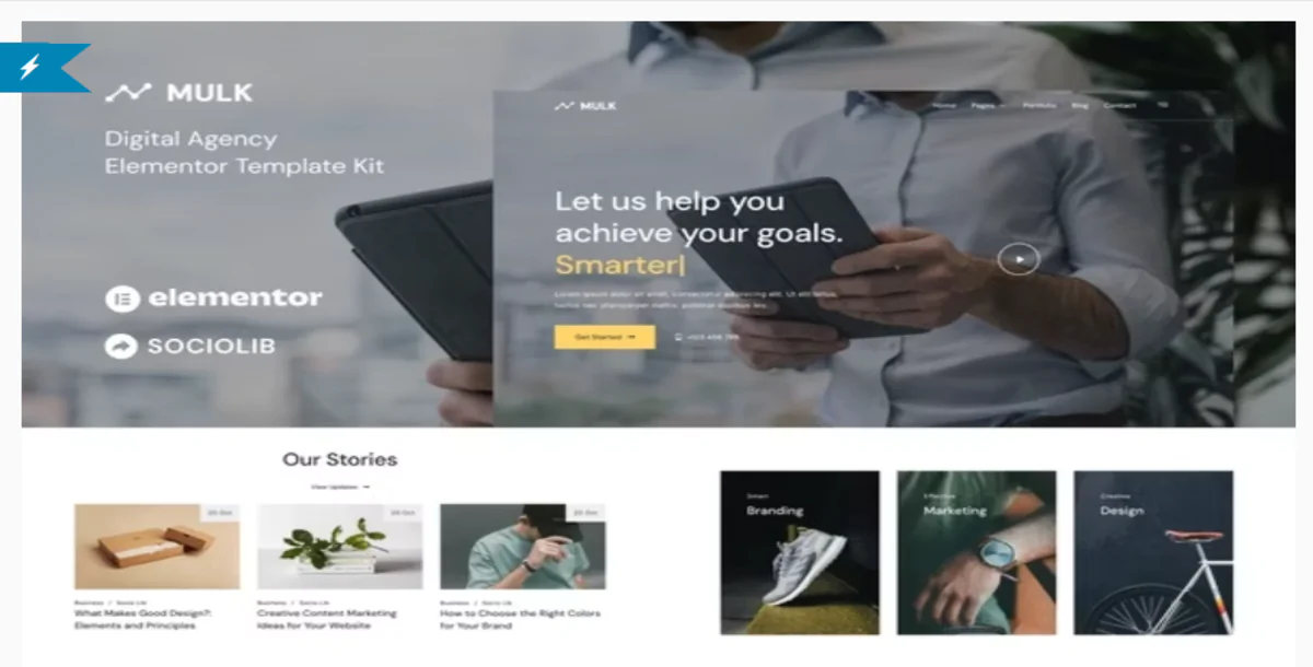 Mulk - Digital Agency Elementor Template Kit