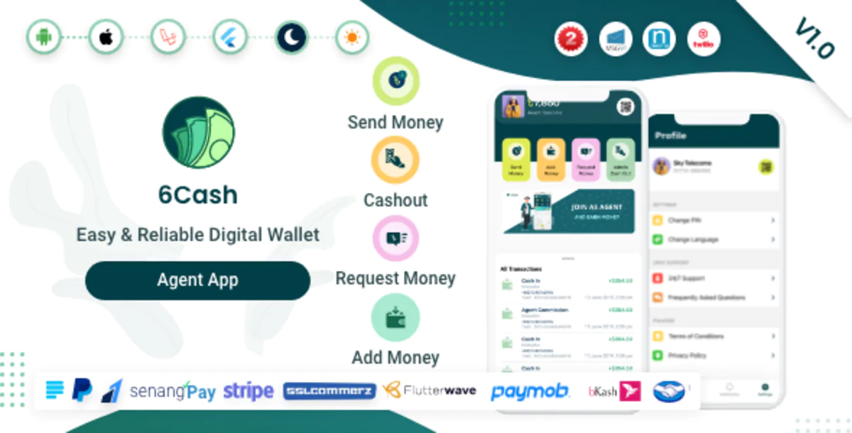 6Cash - Agent App