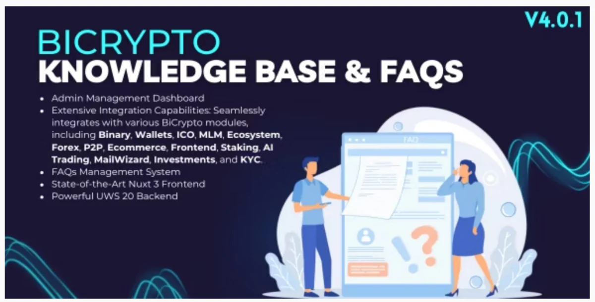 Knowledge Base & FAQs addon for Bicrypto