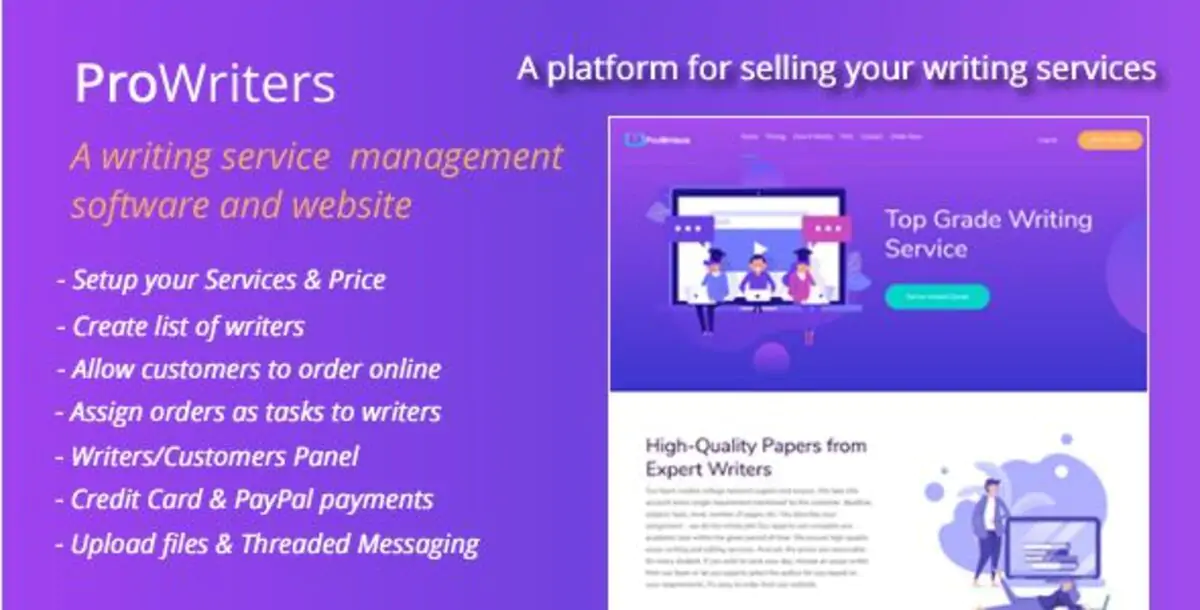 ProWriters - Sell writing services online v2.0 (Nulled)