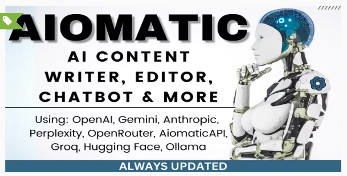 Aiomatic - AI Content Writer, Editor, ChatBot & AI Toolkit